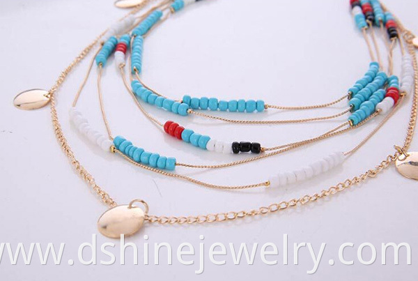 Multi Strand Women Chain Necklace